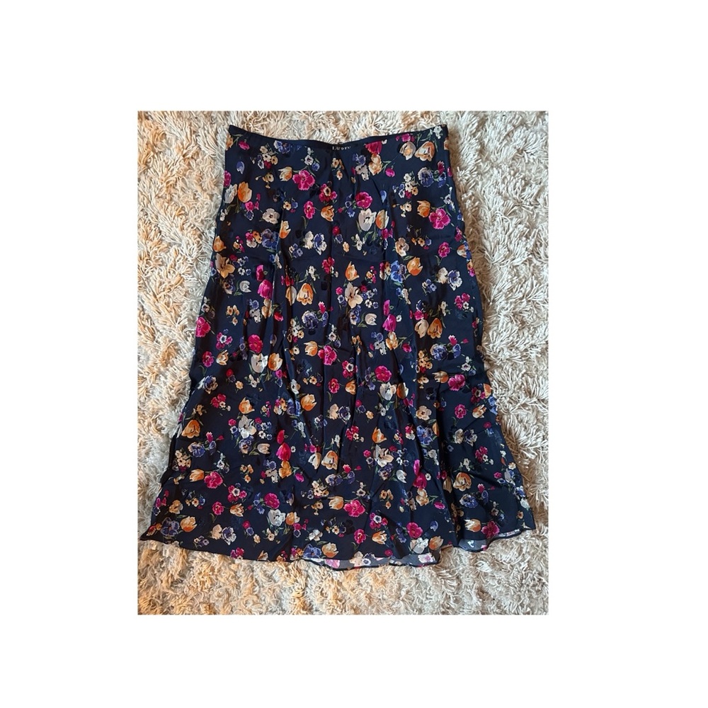Ralph Lauren Black Floral Skirt
